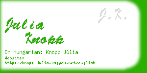 julia knopp business card